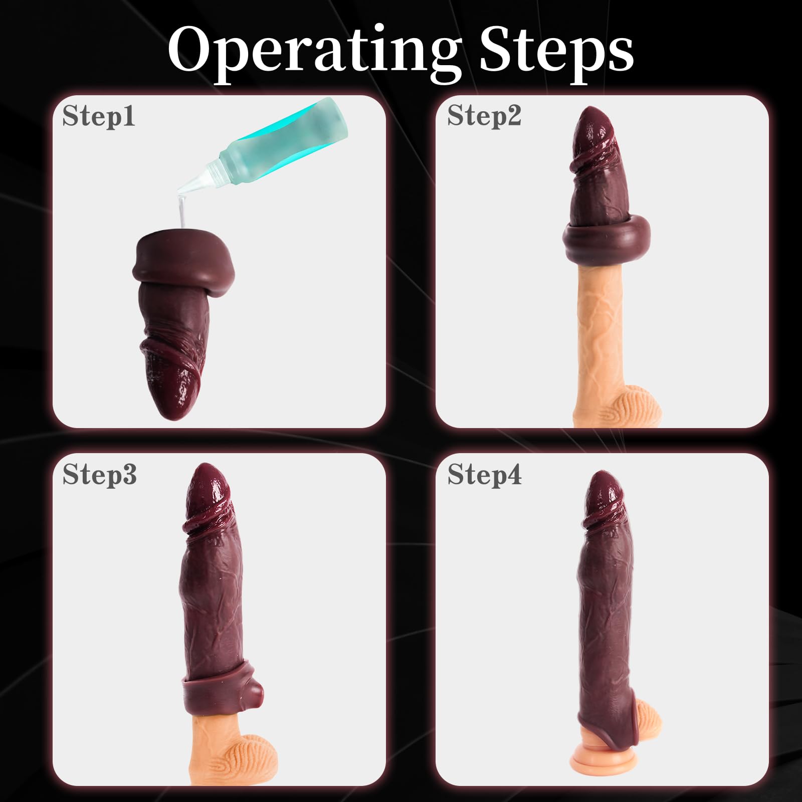 Guaina Fallica Guaina Pene per Uomo con Anelli Prolunghe Ingrandimento | 22cm Silicone Giochi Erotiici per Coppie Dildo Realistico per il Pene con Anello Sexytoysys Giochi Erotici Maschile Sex Toys