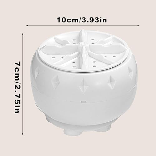 Miniatura 6 de Lavadora portátil  Arandela ultrasónica de turbina de 3.9 x 2.8 in, mini limpiador automático, dispositivo de lavandería compacto  Máquina de ahorro