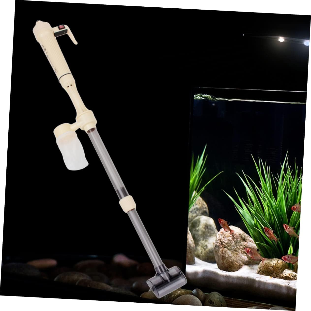 ORFOFE No Battery Needed Electric Fish Tank Water Cleaner Siphon Gravel Vacuum for Quick and Efficient Cleaning