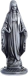 KMIMO Marie Statue pour la Voiture, Cadeau catholique Petite Mère Marie Statues Décor pour Home Office Table, Décorations de Tableau de Bord de Voiture bénir Conduire Cadeau de sécurité pour