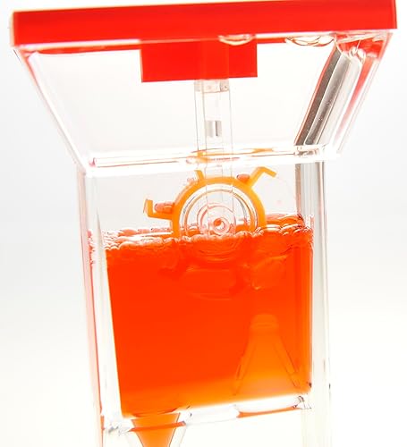 Miniatura 5 de PowerTRC Liquid Motion Bubbler - Temporizador con 2 ruedas en el interior, juguete relajante y calmante para niños con autismo y TDAH (rojo)