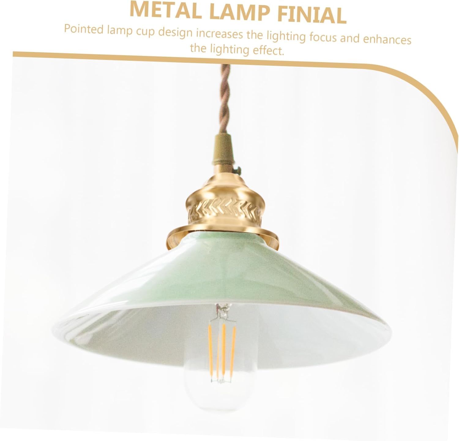 Ciieeo Copper Wheat Ear Lampshade for Floor Lamp Replacement Lamp Parts Finial Extender Wall Ceiling Light Cups