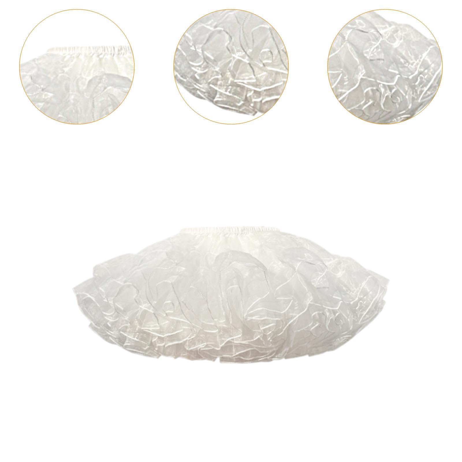 Sottogonna a Crinolina Da Donna, Tutù, con Volant E Elastico in Vita, Realizzata in Filato, Ideale per Feste di Ballo, Cosplay E