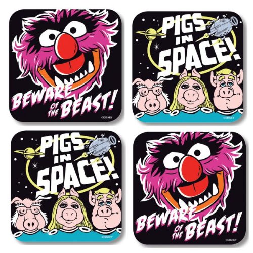 The Muppets – Animal Coasters, Set of 4 – Pigs In Space/