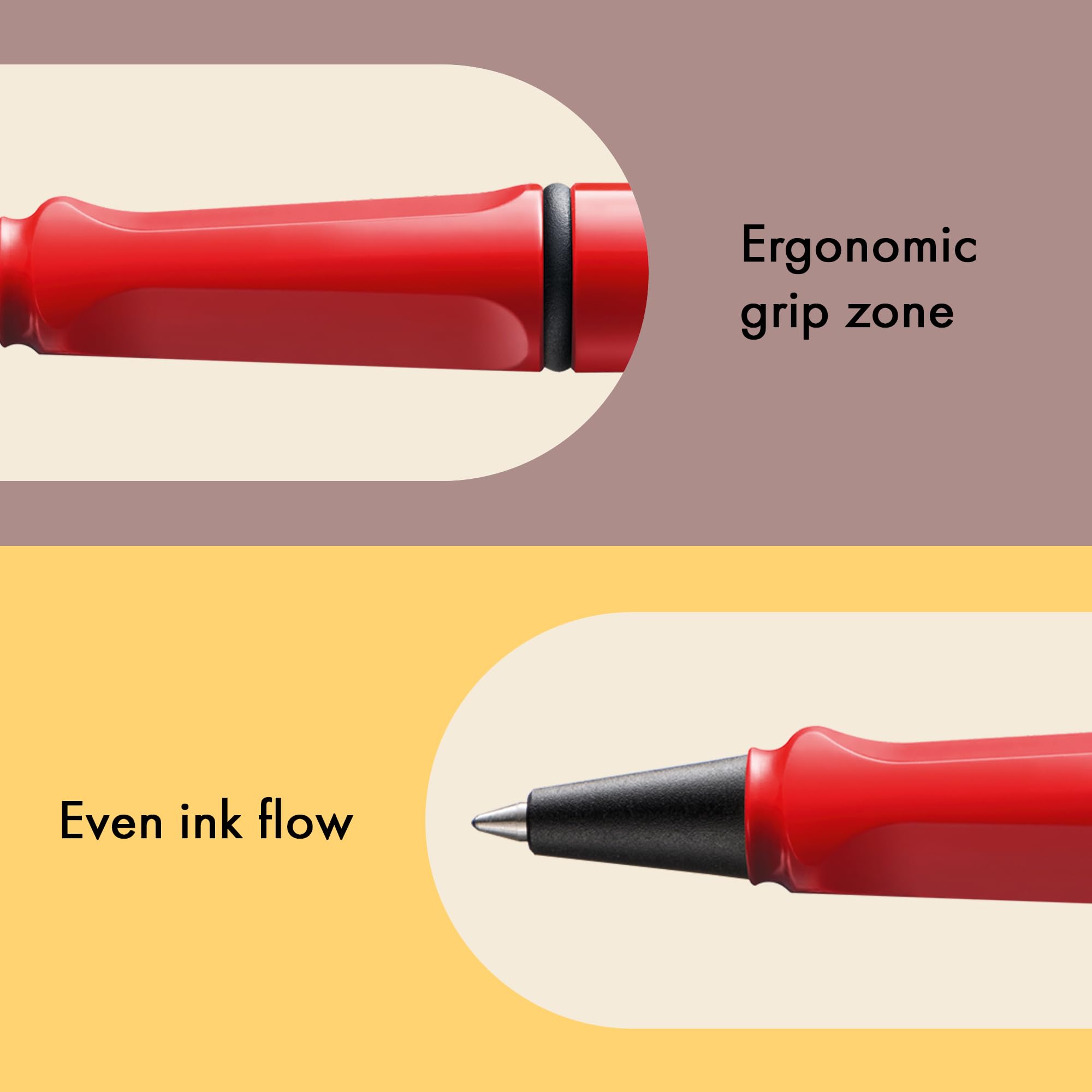 Lamy Logo DB03802 - Penna A Sfera In Acciaio Inox Con Finitura Opaca E Dettagli Rossi - 3