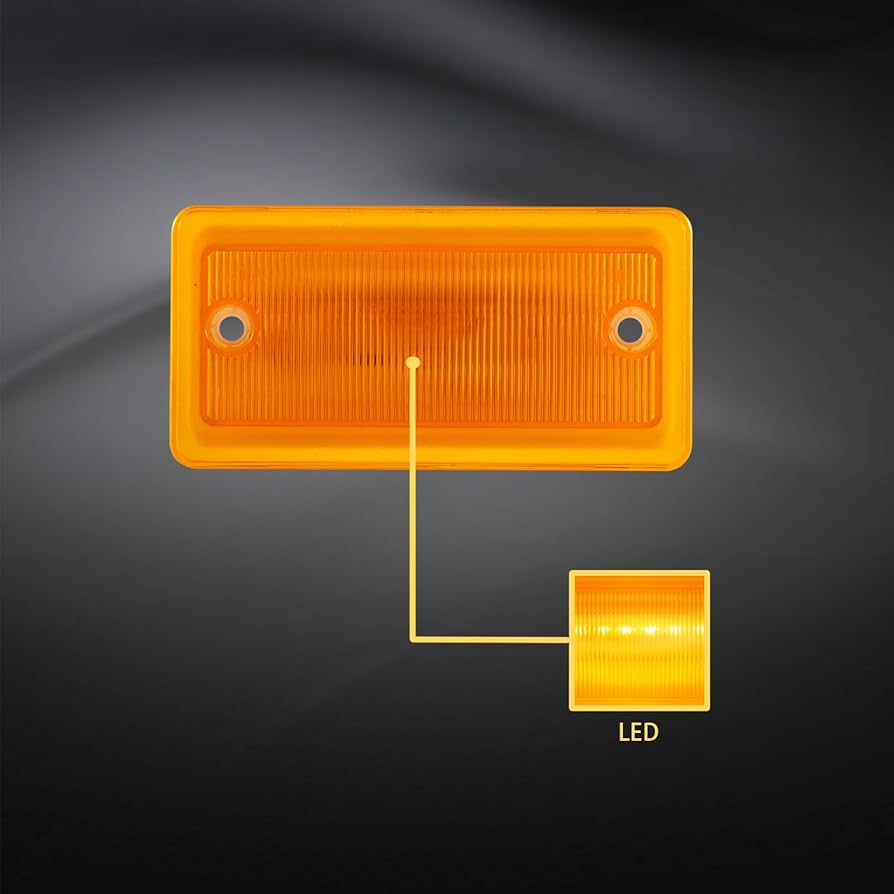 Amazon.com: EVERESTHD Front Side Cab Marker Light with 4