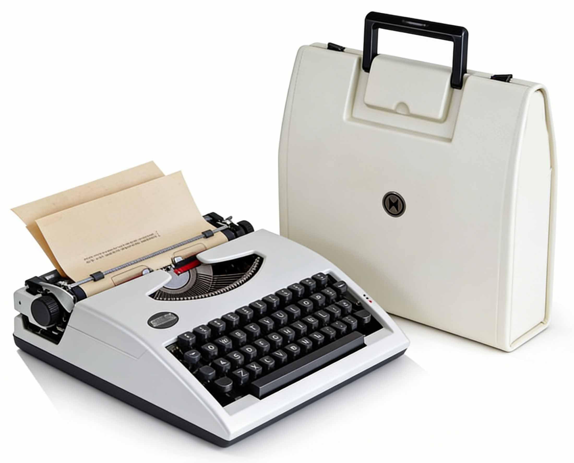 Vintage Manual Typewriter, Portable Classic Writing Machine for Writers & Collectors - Functional Retro Desk Decor with Aged Look