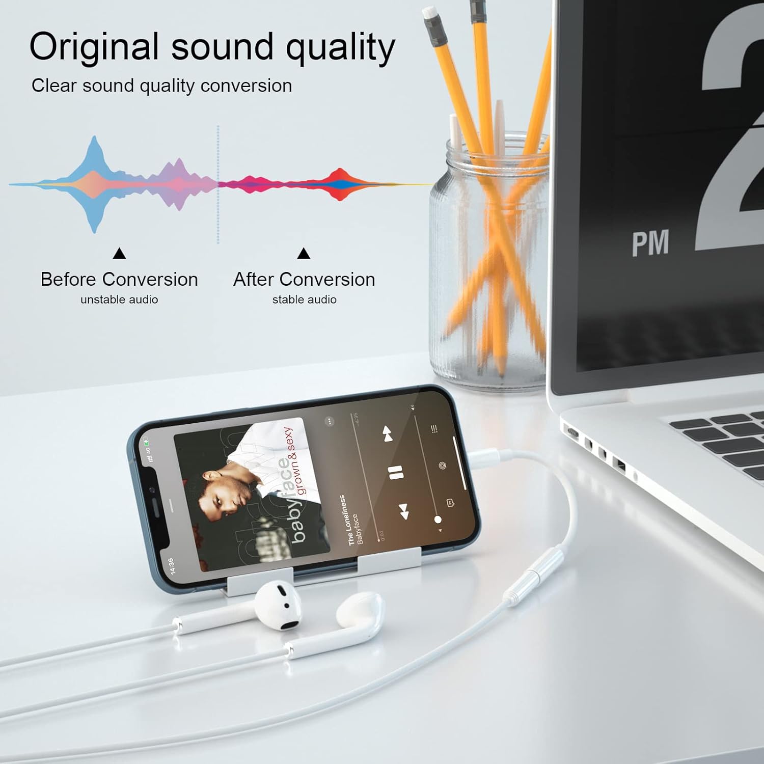 iPhone 3.5mm Headphone Jack Adapter, 3.5mm Earphones Jack Adapter Cord Dongle Aux Cable Converter Accessories Compatible with iPhone 13/12/11/11 Pro/XR/XS/X/8/7 iPad iPod Support All iOS Systems : Electronics