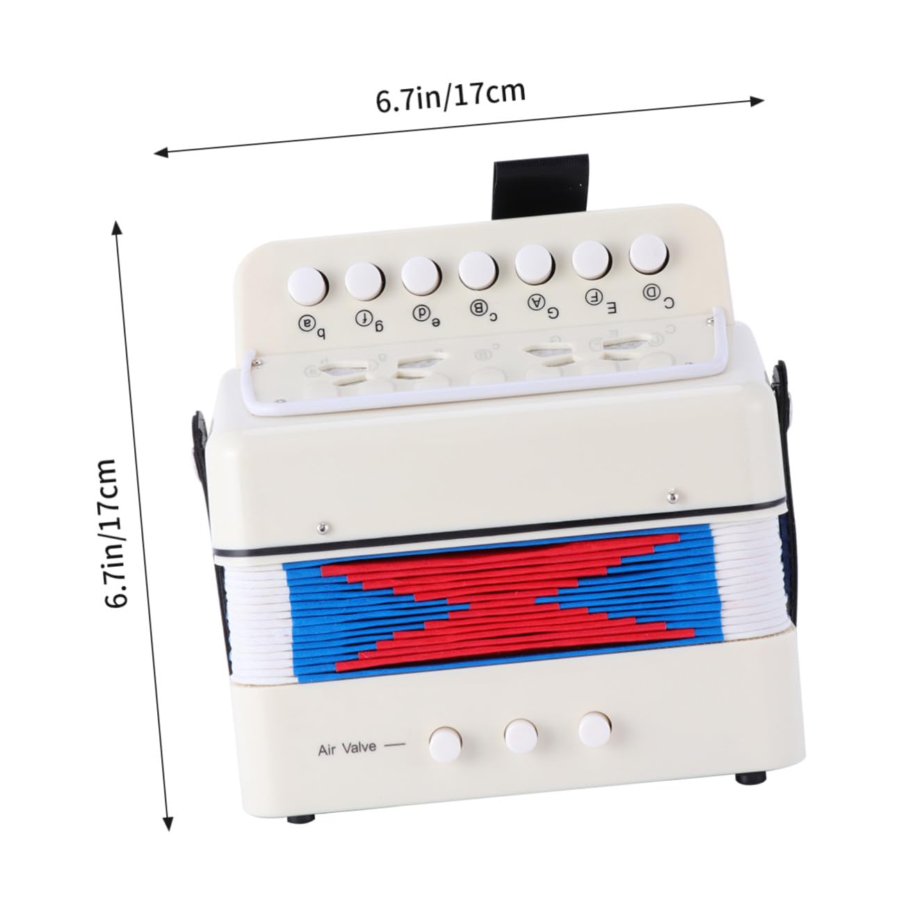 Mini Acordeón para Material Abs y Metal Juguete Musical Educativo para Principiantes Instrumento Didáctico para Desarrollo Creativo Infantil
