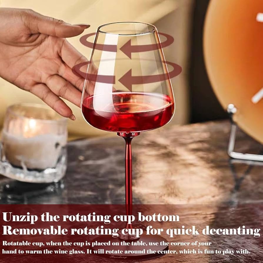 Amazon | 回転するワインデカンタグラス クリスタル付き