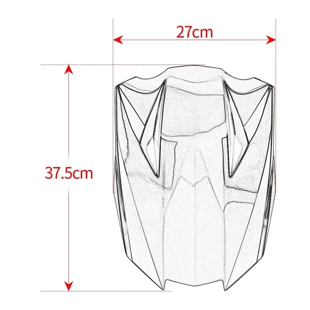 Moto Carenatura Cappuccio per Kawasaki per Z1000 per Z 1000 2010 2011 2012 2013 2014 Moto Passeggero Copertura di Sede Posteriore Cowl Sedile Singolo Cowl Fodere per sedili Moto(Arancia)