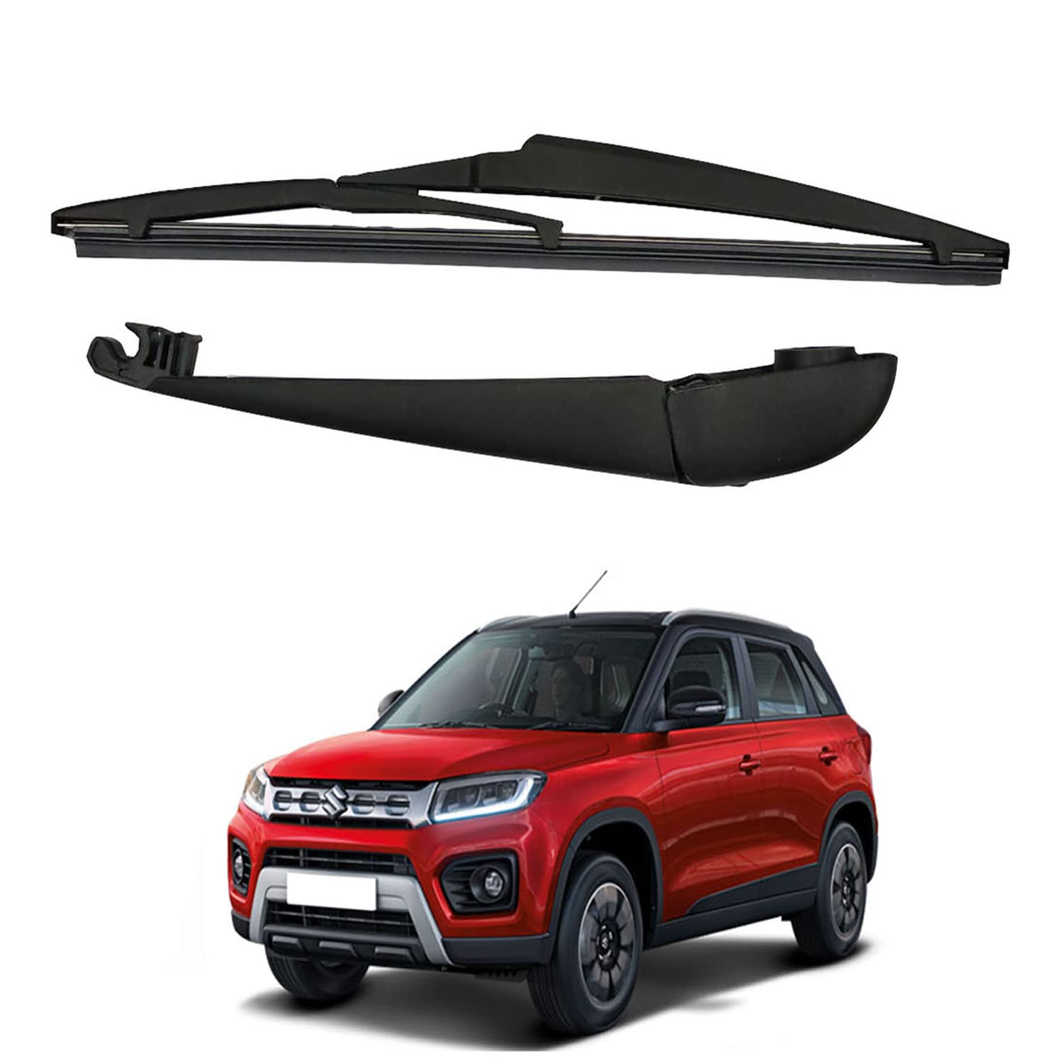 Kylo Rear Windshield Wiper Arm and Blade set Kit | Dicky/Diggi Wiper Arm and Blade Set | Back Wiper Kit - Replacement for Brezza 1st Gen (2016-2022)-picture-34