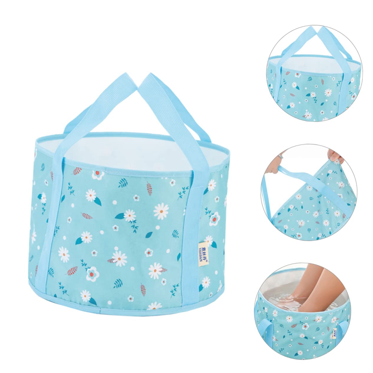 Ipetboom Collapsible Foot Basin Folding Foot Soak Basin Travel Footbath Bag Sturdy Leakproof for Outdoor Use