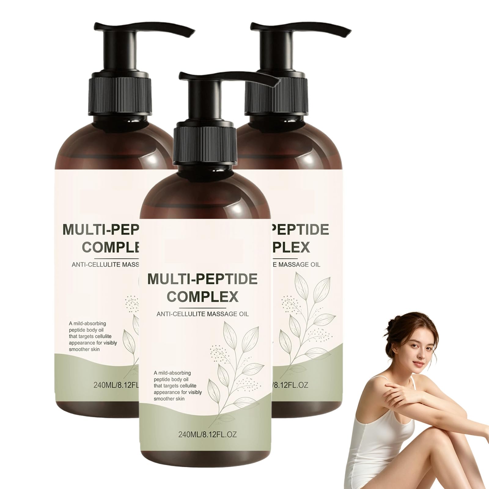 Multi-Peptid-Körperöl, Anti-Cellulite-Öl, zieht schnell ein. (3PCS)