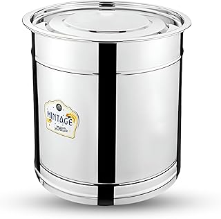 Mintage Stainless Steel Pawali Mini Drum (5 L, Silver) 35+Years of Innovation and Quality