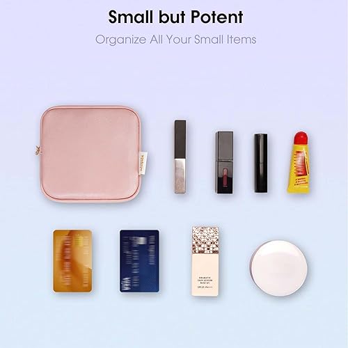 Miniatura 5 de Wandering Nature Pequeña bolsa de maquillaje para bolso, bolsa de maquillaje, bonita bolsa de cosméticos para mujeres con bolsillos deslizantes,