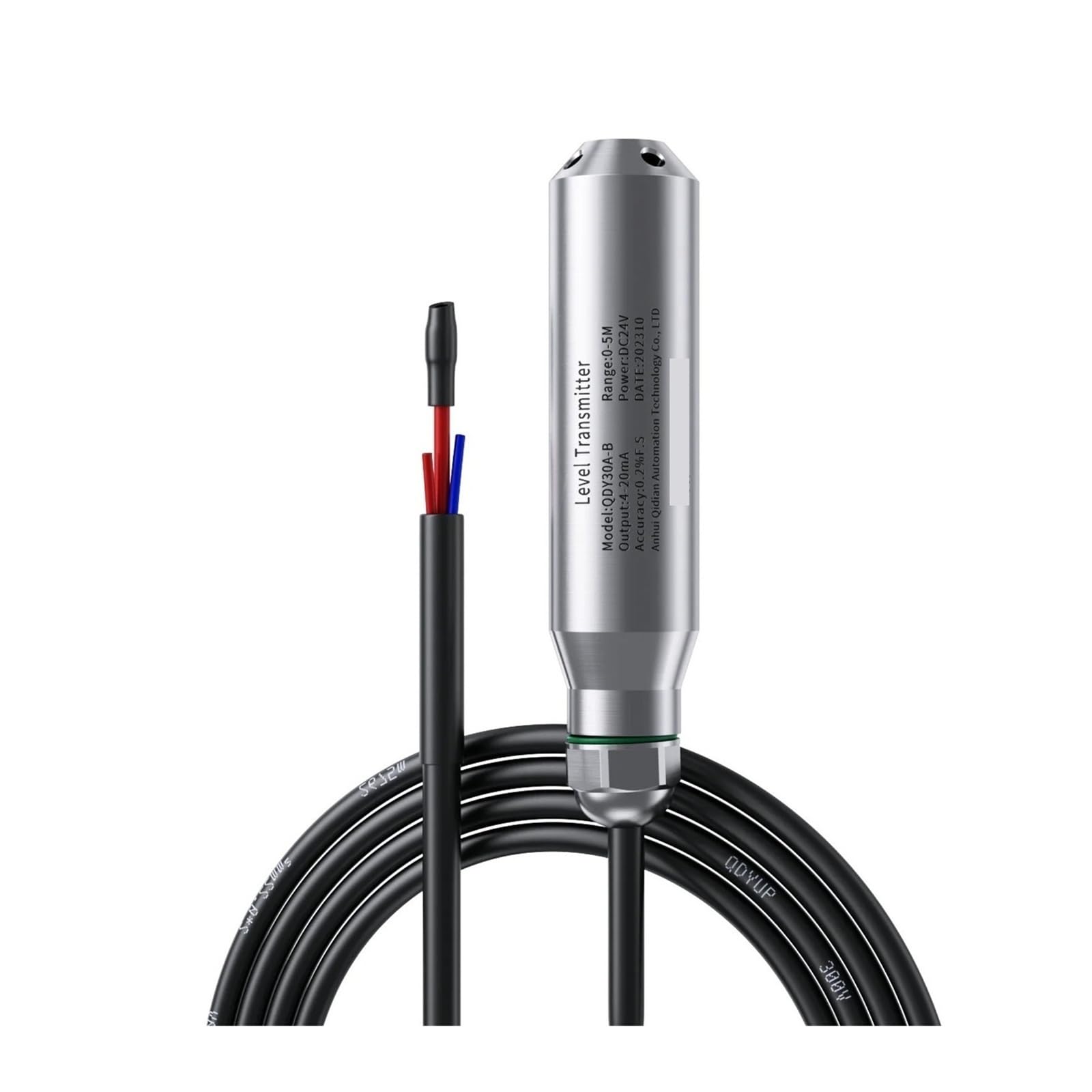 Czujnik poziomu wody 4-20mA 0-5m 0-10V RS485 Nadajnik czujnika poziomu wody Solidna ochrona(2M Range 4M Cable,0-10V)