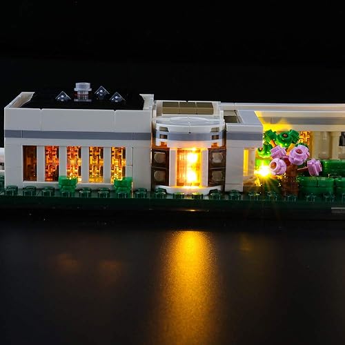 Miniatura 4 de BRIKSMAX Kit de iluminación LED para arquitectura La Casa Blanca, compatible con el modelo de bloques de construcción Lego 21054, no incluye el