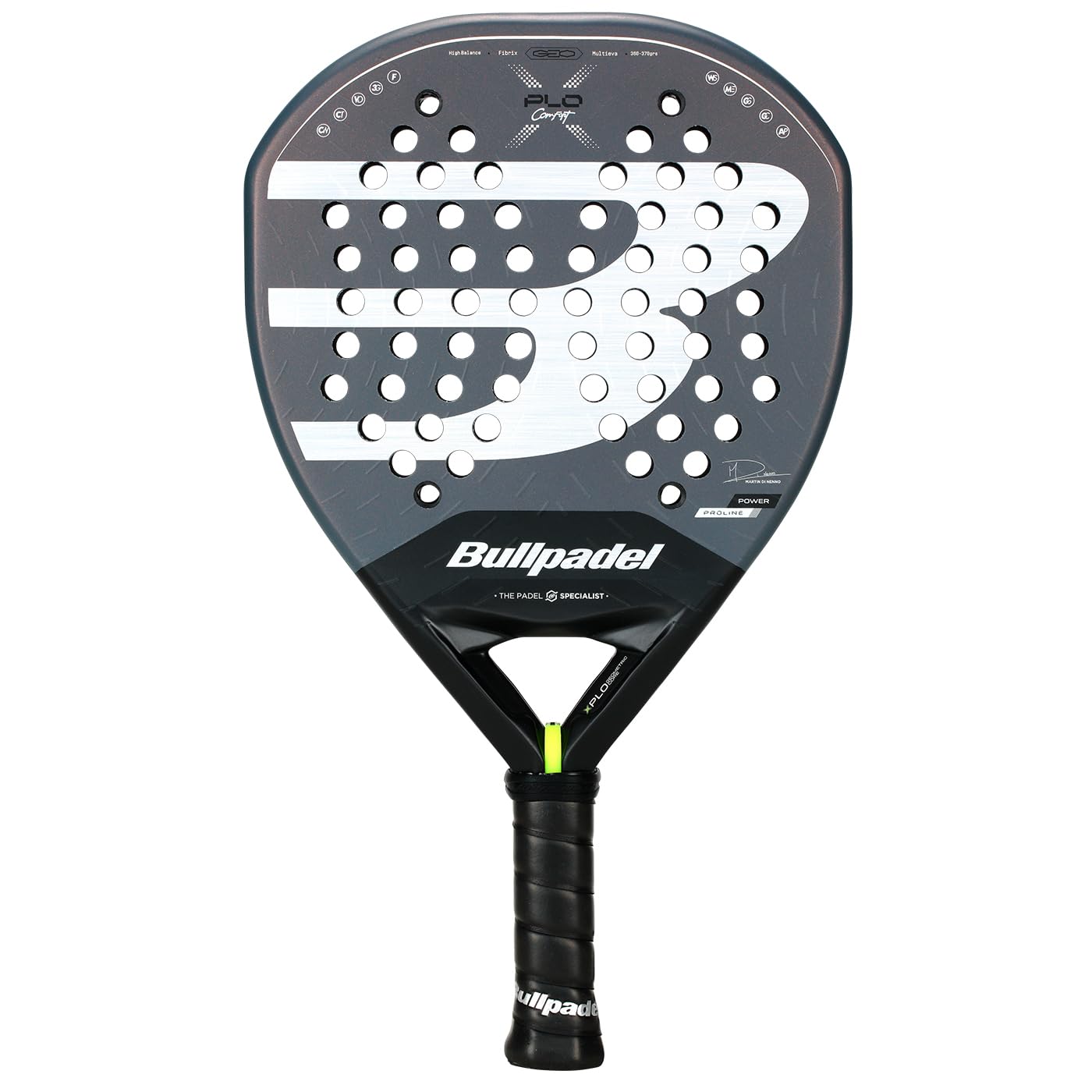 BULLPADEL Padel Racket XPLO Comfort 2026 | Explosive Pala Padel for Superior Comfort and Ease | Geometric Shape, Fibrix Face & Multieva Core | Hexature Rigidity, Air Power, Wave System, Custom Weight