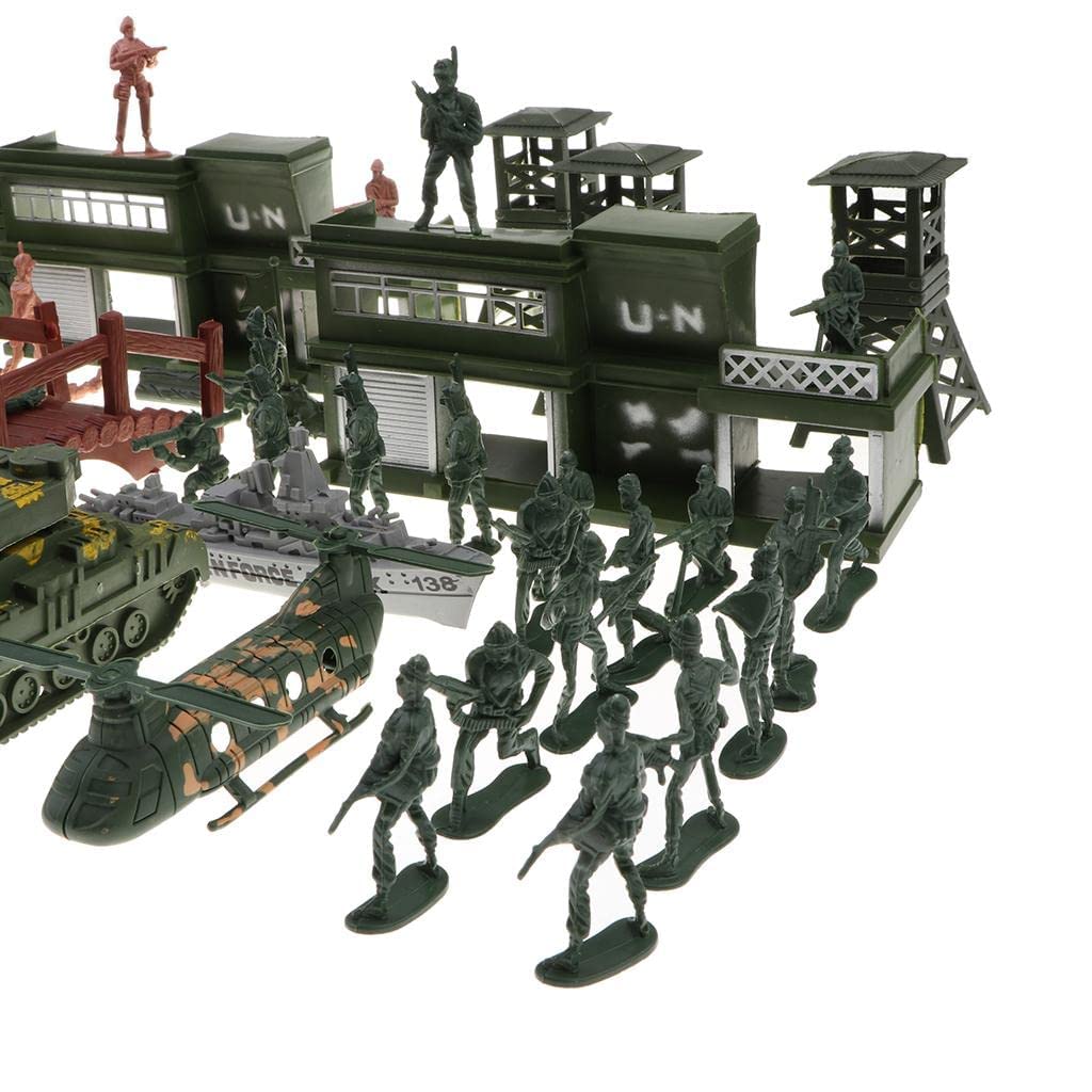 zalati Military Figures Set 1/36 with Toy Tanks Soldiers Combat Ships Accessories for Kids - Image 2