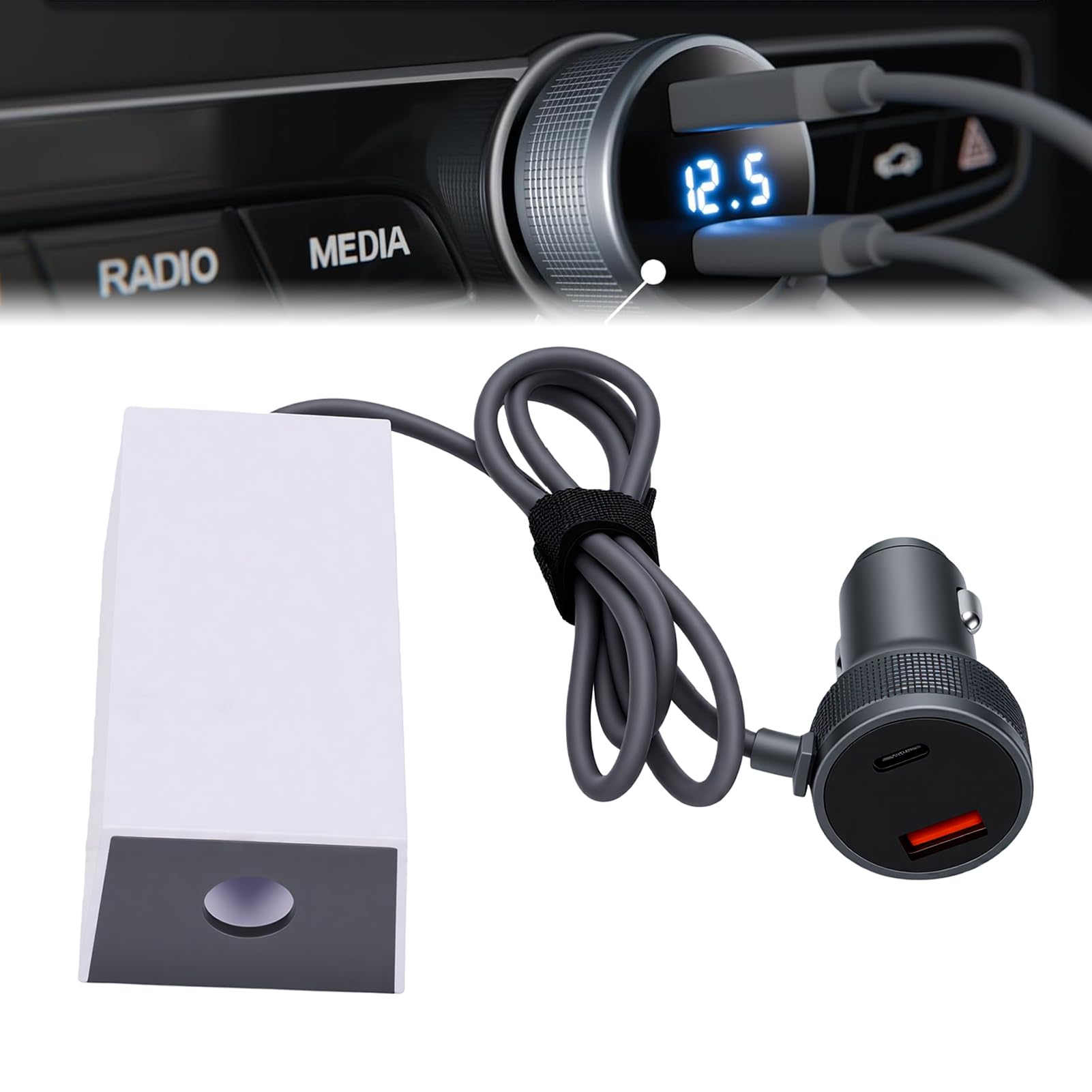 Convertidor Elevador de Voltaje para Coche, Adaptador de