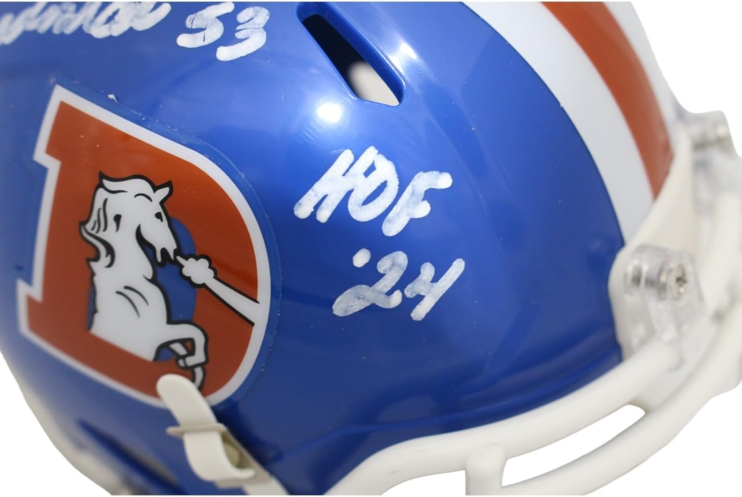 Randy Gradishar Autographed Denver Mini Helmet TB HOF Beckett