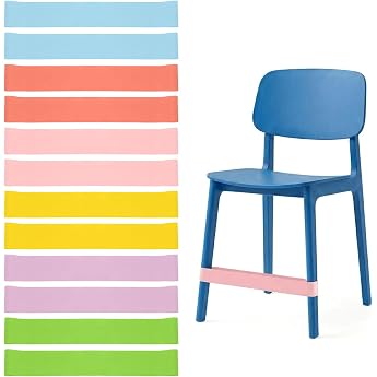 Stretchy Chair Bands for Children Pack of 12 Bouncy Stress Bands Sensory Chair Bands for School & Home Foot Swings ADHD and Autism SPD Yoga 6 Colours