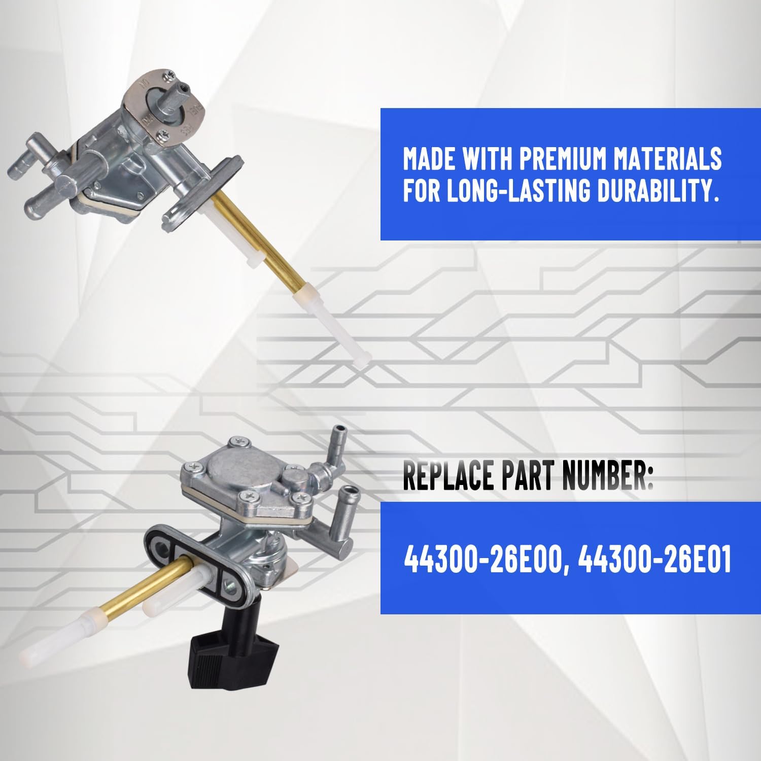44300-26E00 Gas Tank Fuel Cock Valve Petcock Compatible with Suzuki GSF600 Bandit 1995-2004 GSF600S Bandit 1996-2004 GSF1200 Bandit&GSF1200S Bandit S 1996-2000 Replaces#44300-26E01