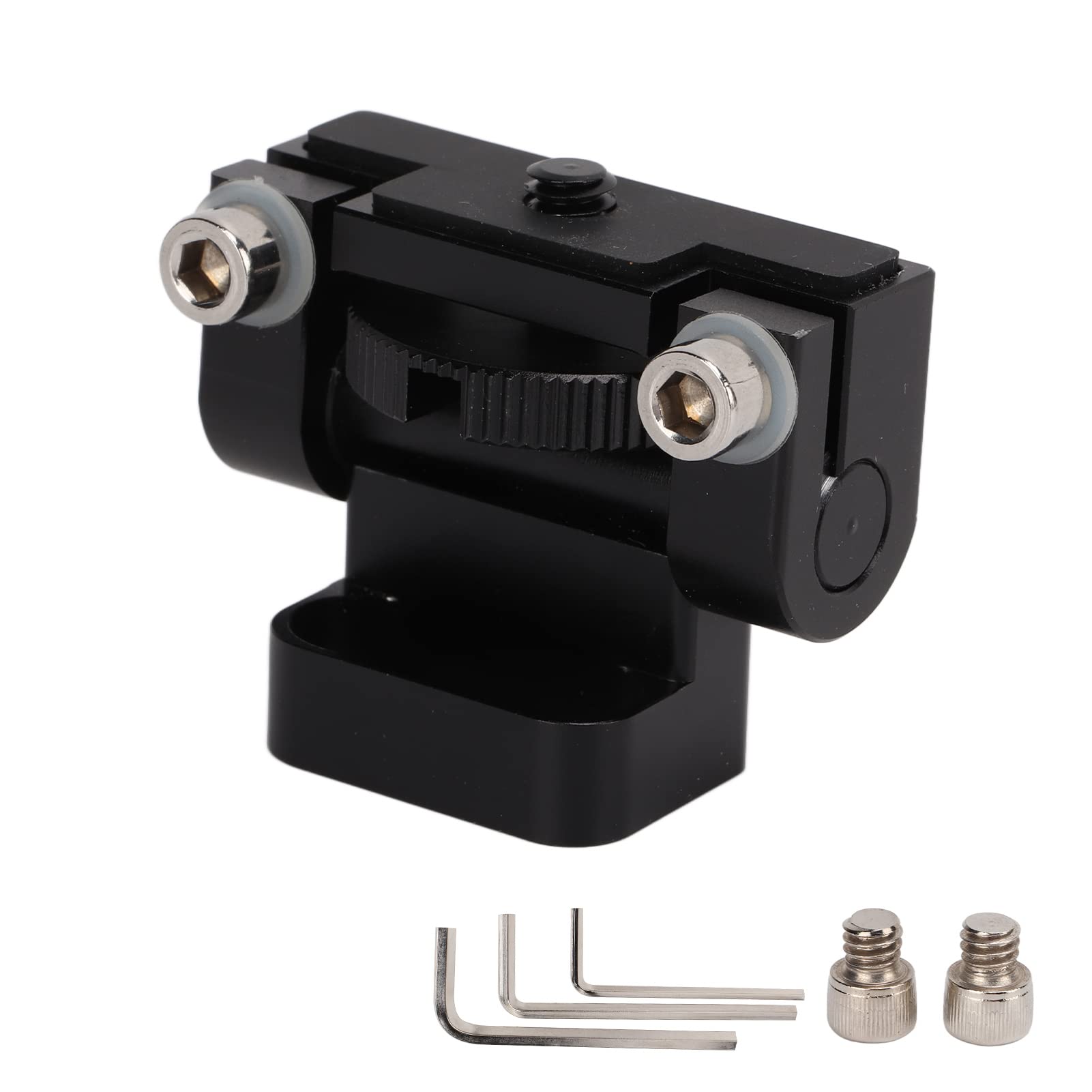 Rabbit Cage Monitor Stabilizer with 1/4in Screw, SLR Camera Accessory, Quick Release Bracket, 180° Universal Mount, Black Aluminum Alloy, Easy to Carry