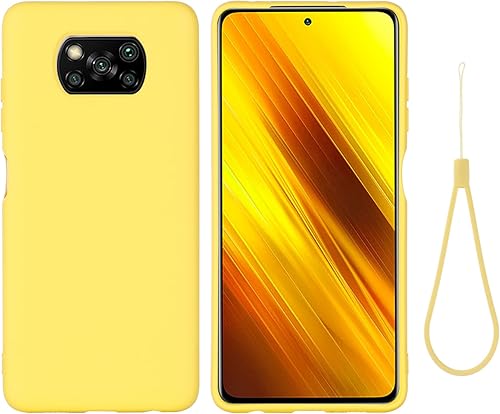 Funda para Xiaomi Poco X3Xiaomi Poco X3 Pro, Funda protectora de silicona líquida para Xiaomi Poco X3Xiaomi Poco X3 Pro con cordón de silicona,