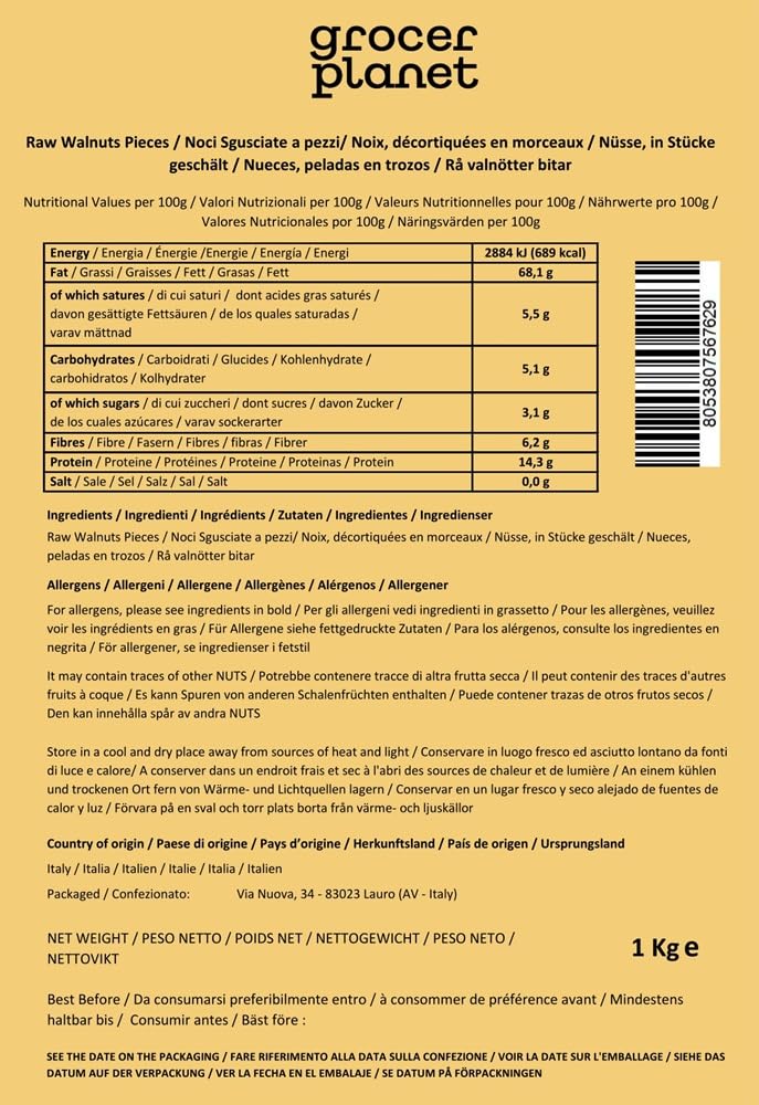 Grocer Planet - Noci Sgusciate Naturali (1Kg) | Origine Veneto