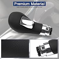 Vista 4 de Pomo de palanca de cambios compatible con Buick Verano 2012-2017 de repuesto para palanca de cambios de automóvil, color negro