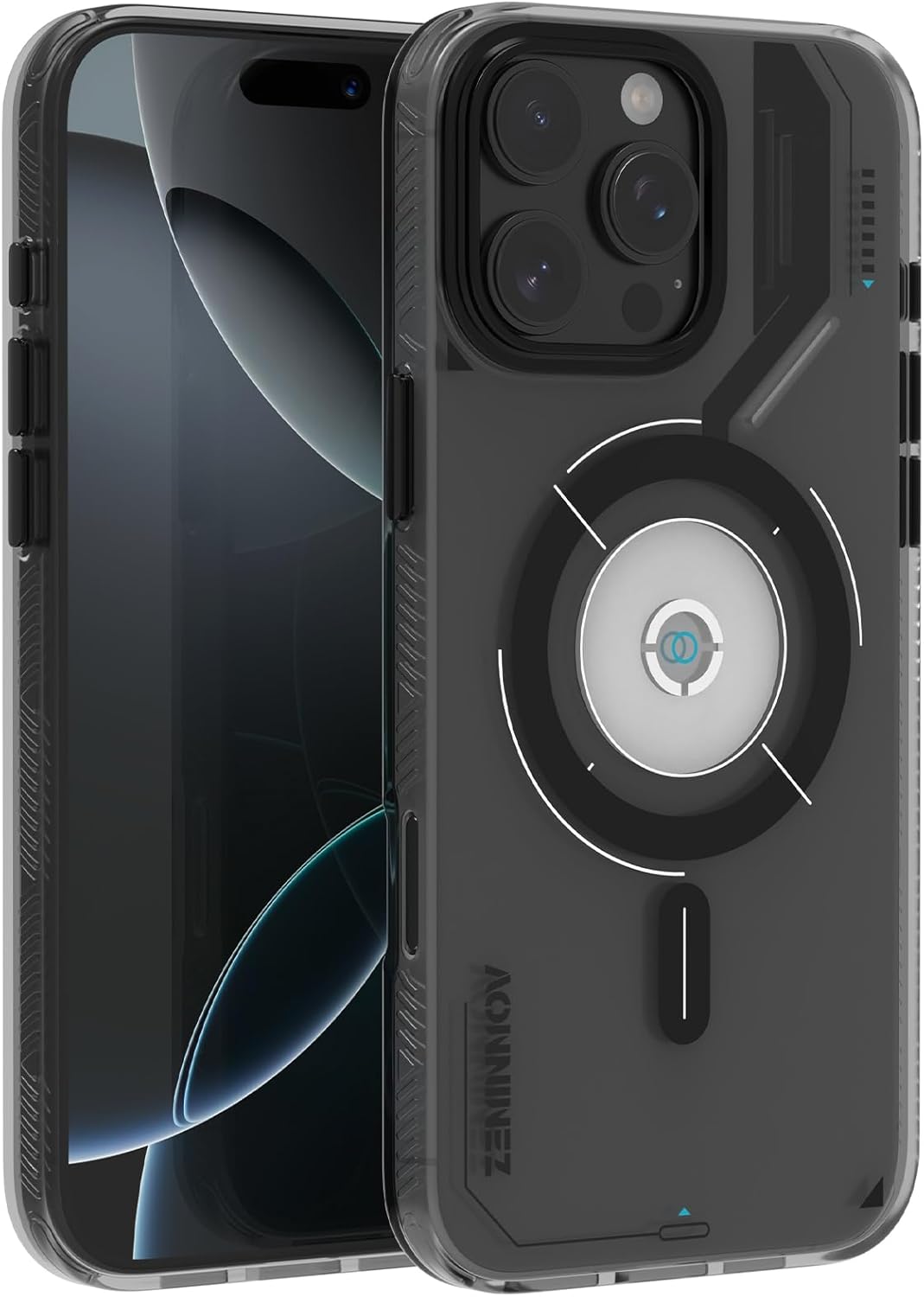 for iPhone 16 Pro Max Magnetic Cooling Case, Advanced IMD Technology, Aluminum Alloy Camera Frame, Compatible with MagSafe - Translucent Gray