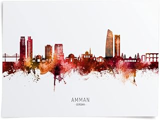 Amman Jordan Skyline Art Print (A1 poster) -28792