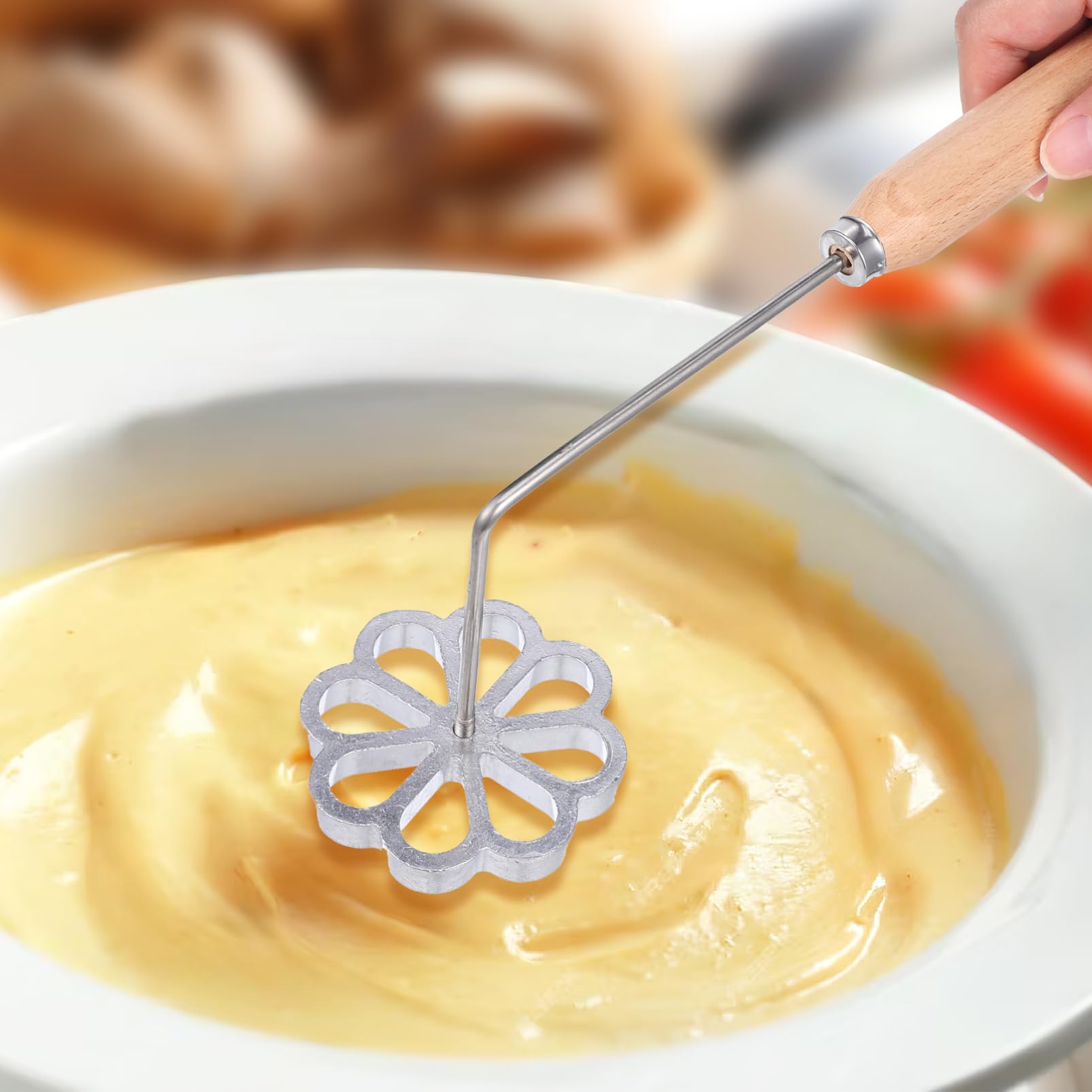 Stampo Resistente di Manico Lega a Bunuelos in e Alluminio con Usare Forma di Fiore Facile da Decorativi Dolci Fatti Casa e Biscotti