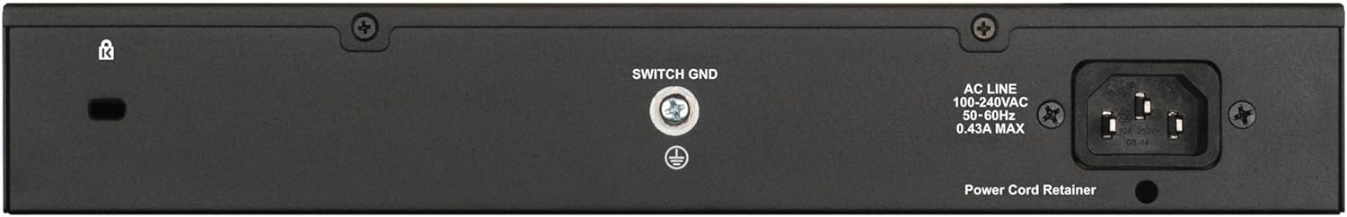 posterior view of the D-Link DGS-1016D switch