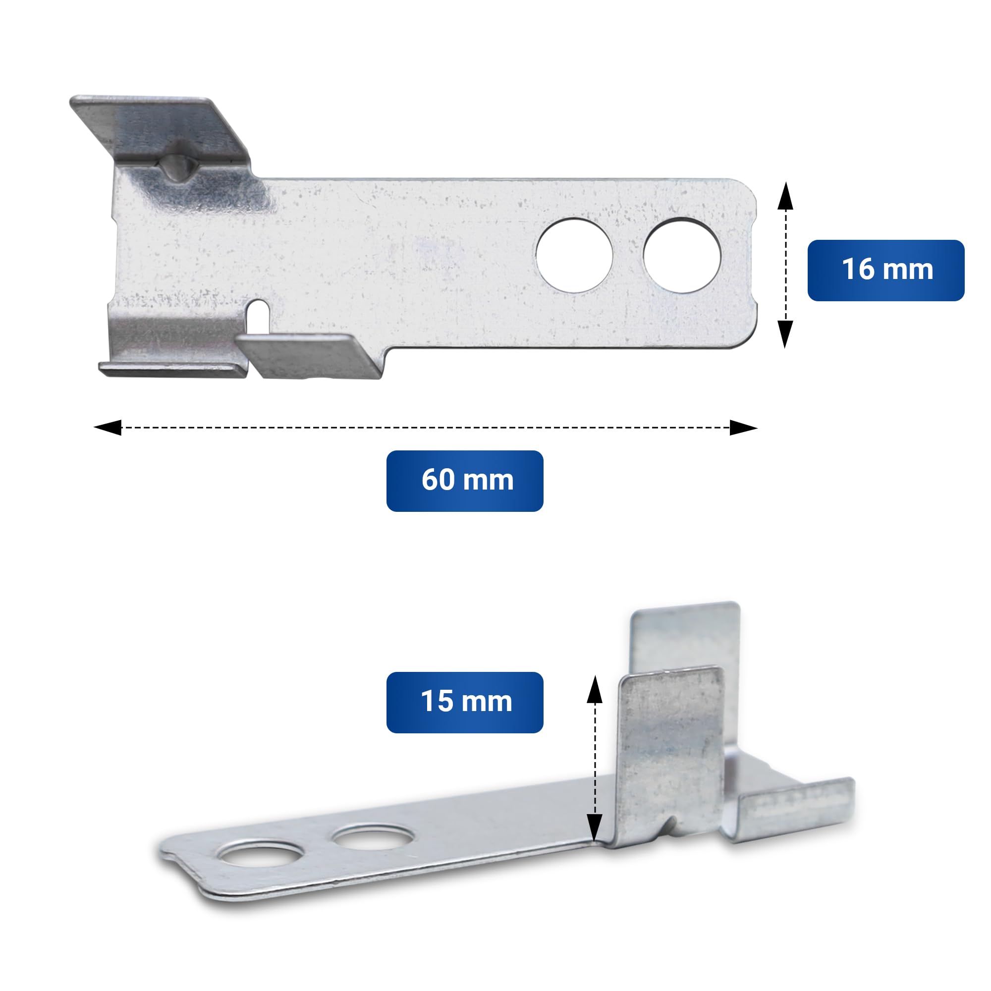 VIOKS Befestigungssatz Geschirrspüler Ersatz für Bosch Siеmens 10011641 | 2x Halterung Befestigung Haltewinkel, Links Rechts Oben, für Türe an Spülmaschine