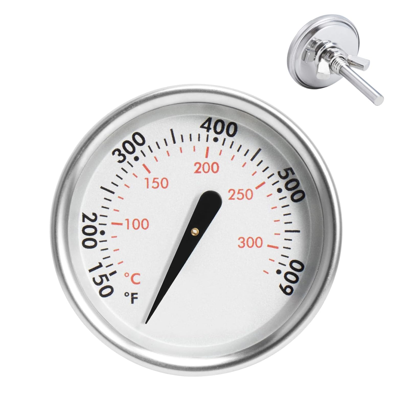 BQMAX 7581/60540 Grill Thermometer for Weber Q Series Spirit E/S 210, 310, 220, Grill Heat Indicator Temp Gauge for Weber Charcoal Grills, Grill Temperature Gauge for Spirit I & II 200 Series