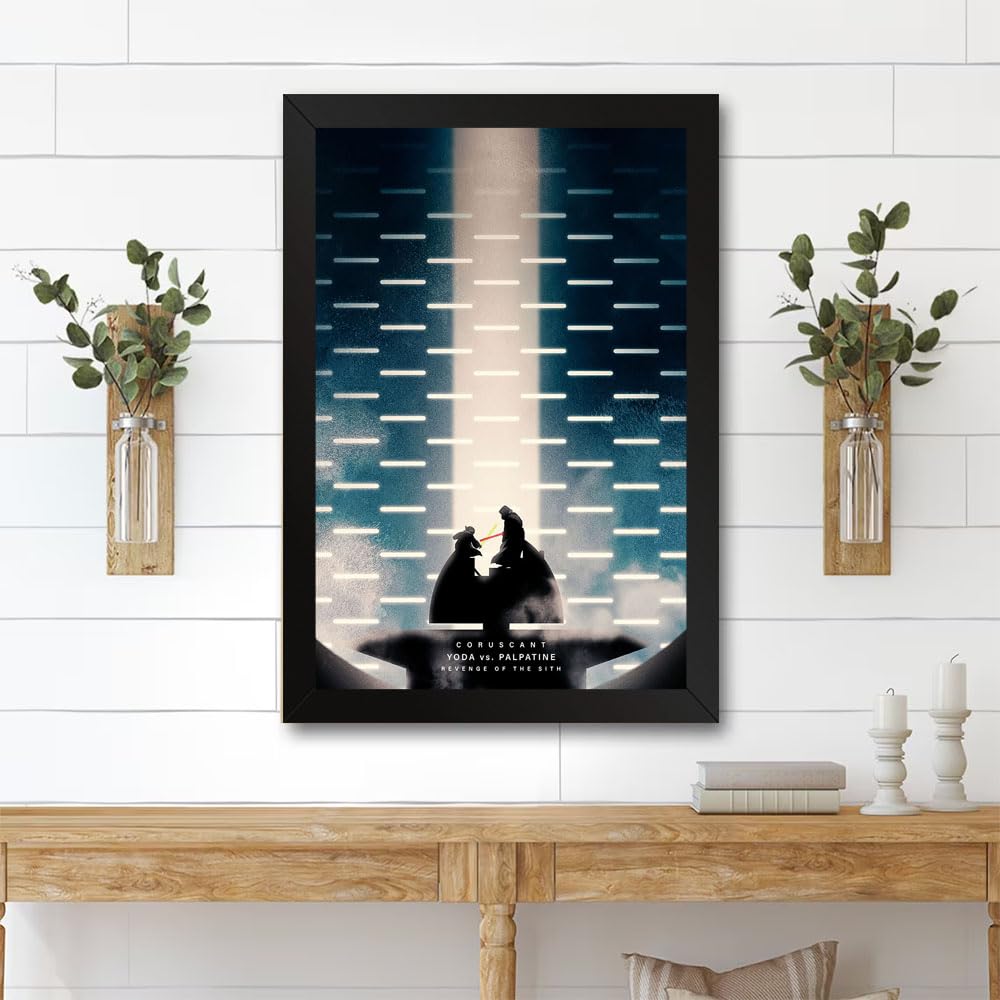 GADGETS WRAP Printed Photo Frame Matte Painting for Home Office Studio Living Room Decoration (11x14inch Black Framed) - Coruscant