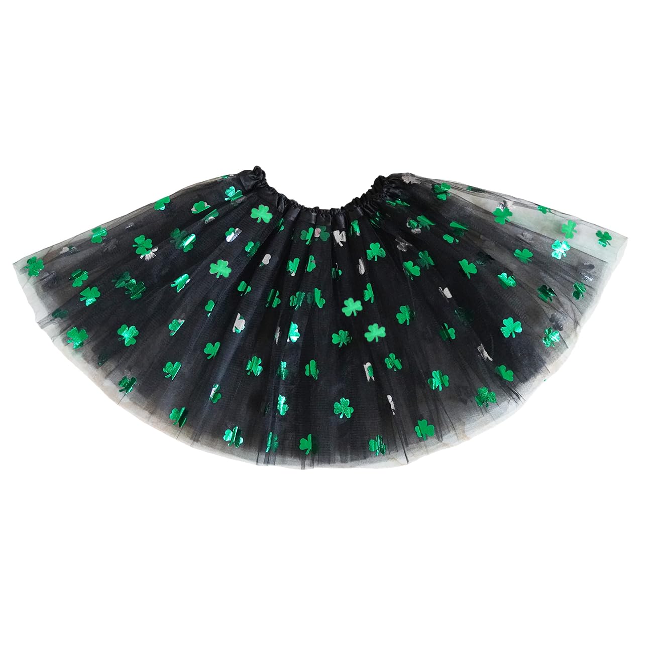 St. Patrick's Day Tutu Skirt for Women, Green Shamrock Adult Ballet Dance Tulle Dress Costume Party Dress