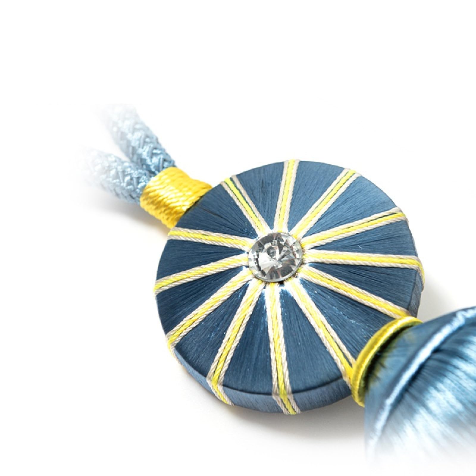 Lot de 2 attaches de rideaux solaires à pompons - Accessoires de rideau à boule (vert foncé)