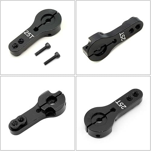 Miniatura 5 de PDI-4503HB - Engranaje de plástico servo de 120, 330Hz, estándar digital, gran par para helicóptero, robot de coche (4 piezas, negro)