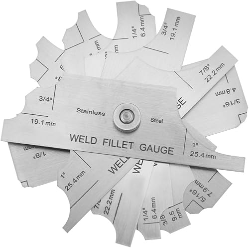 Medidor de soldadura de filete, calibre de soldadura de acero inoxidable, medidores de profundidad, prueba de inspección de soldadura cubital