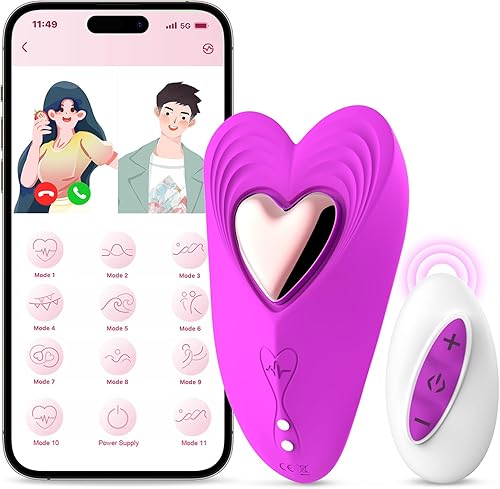 Miniatura 8 de Vibrador de control remoto para parejas, juguetes sexuales con aplicación, teléfono celular, vibrador para pareja con control remoto, bragas Rojo