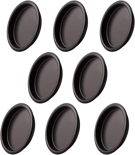 Miniatura 8 de Paquete de 10 Tiradores de Dedo para Puerta de Armario Bronce Frotado con Aceite - 2-1/8" Tirador de Dedo para Puerta Deslizante Redondo