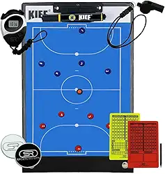 Prancheta Tática Magnética Futsal + Cartão + Cronômetro + Apito C/Cordão + Moeda