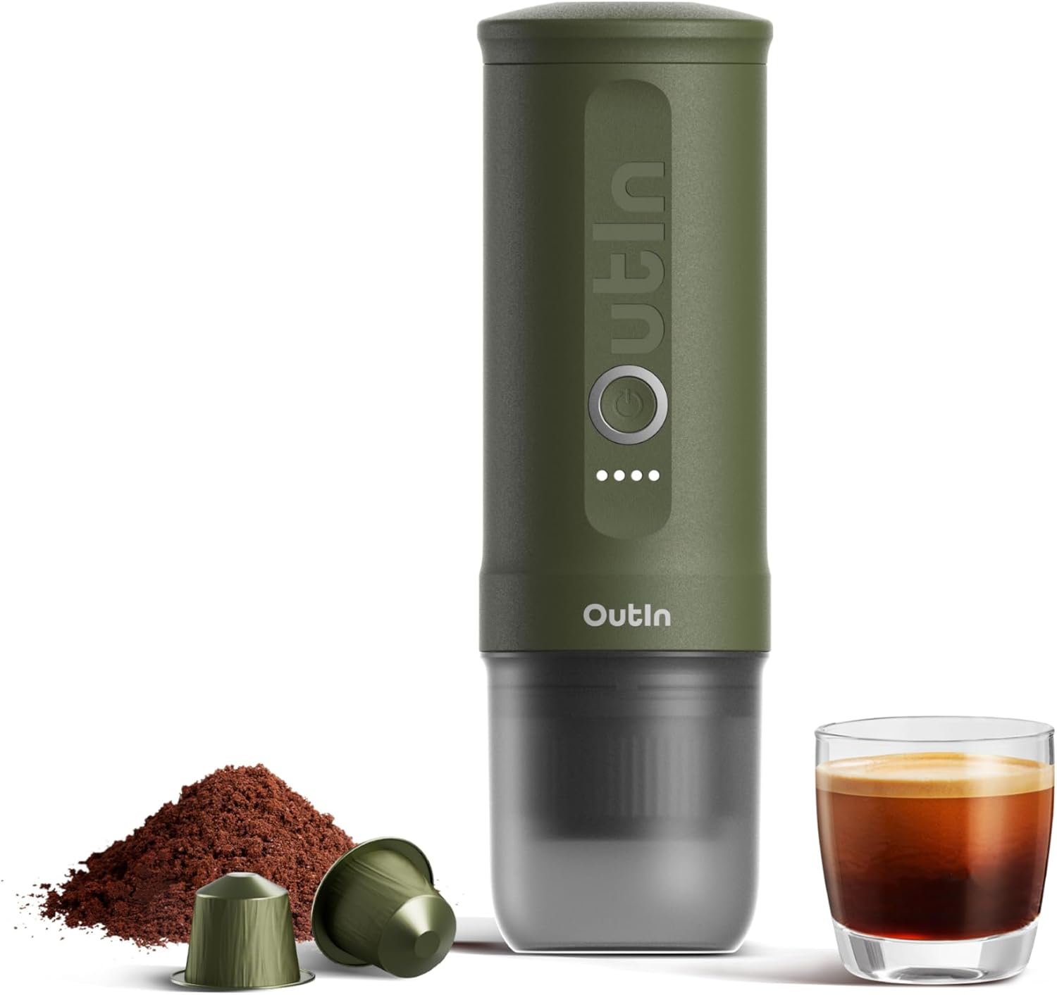 OutIn Nano Portable Electric Espresso Machine with 3-4 Min Self-Heating