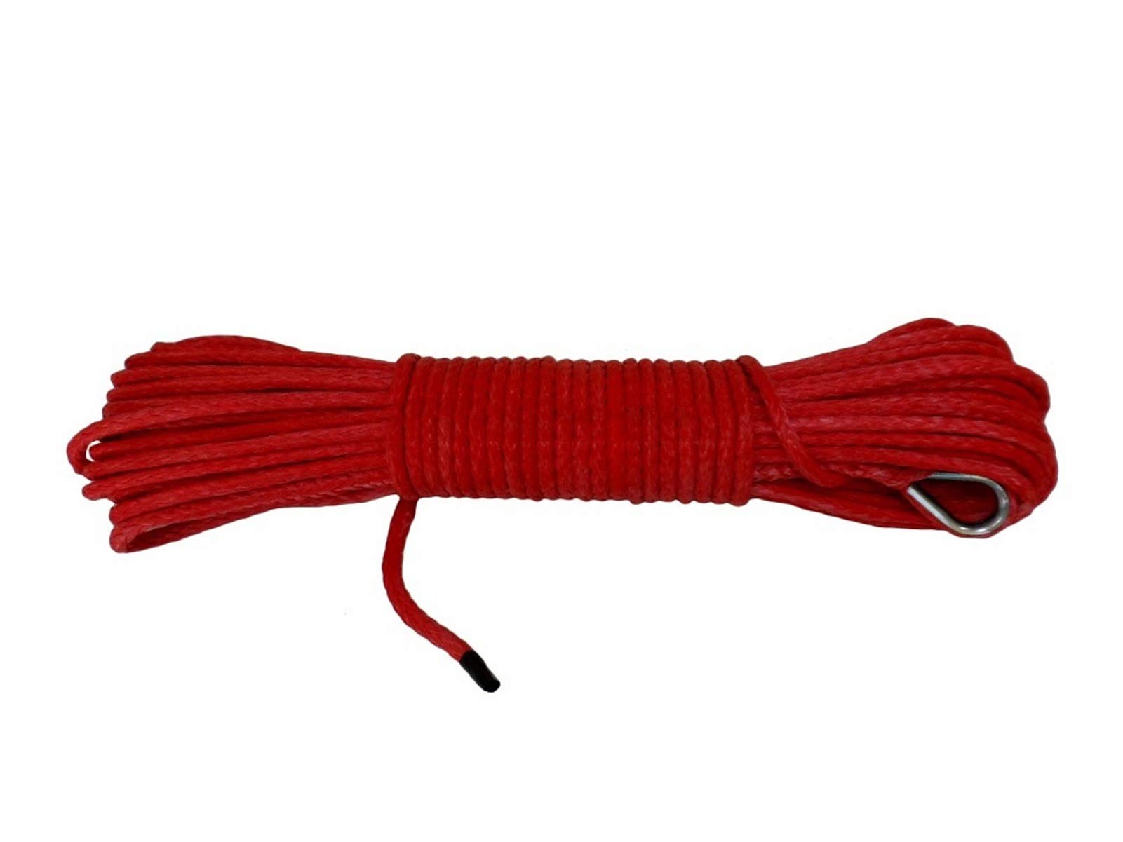 Winch Rope, Red 4mm*15m Winch Line for ATV Offroad,Synthetic Rope,UTV Assessaries,Plasma Cable