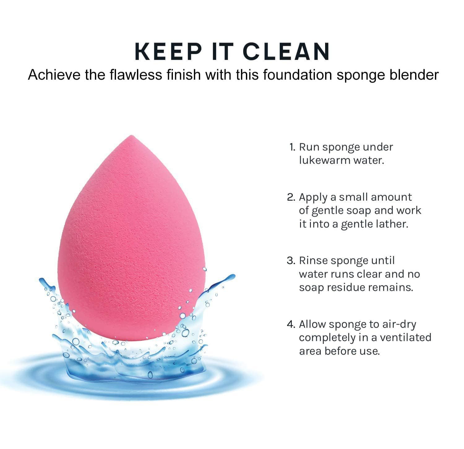 (pack 1) 6-in-1 Professional Beauty Blender Sponge for Face Makeup with Cotton Pad Foundation Beauty Blender, Powder Buff, and Cosmetic Puff Perfect for Women's & Girls Cosmetic Makeup | Beauty Sponge set is for all Skin Types - Soft, Latex-Free, Reusable & washable (Multi-color) 2