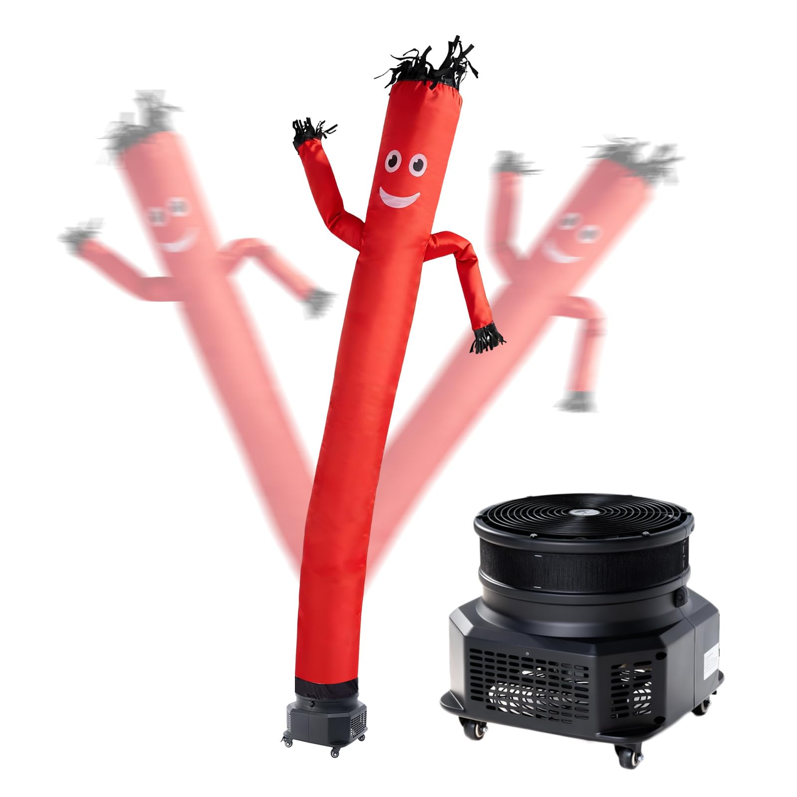 VEVOR Inflatable Tube Man with Blower, 10 ft Tall, Wacky Waving Wind Flying Inflatable Dancing Tube Guy with 3/4 HP IPX3 Waterproof Blower Fan, for Outdoor Advertising Business Store Decoration, Red